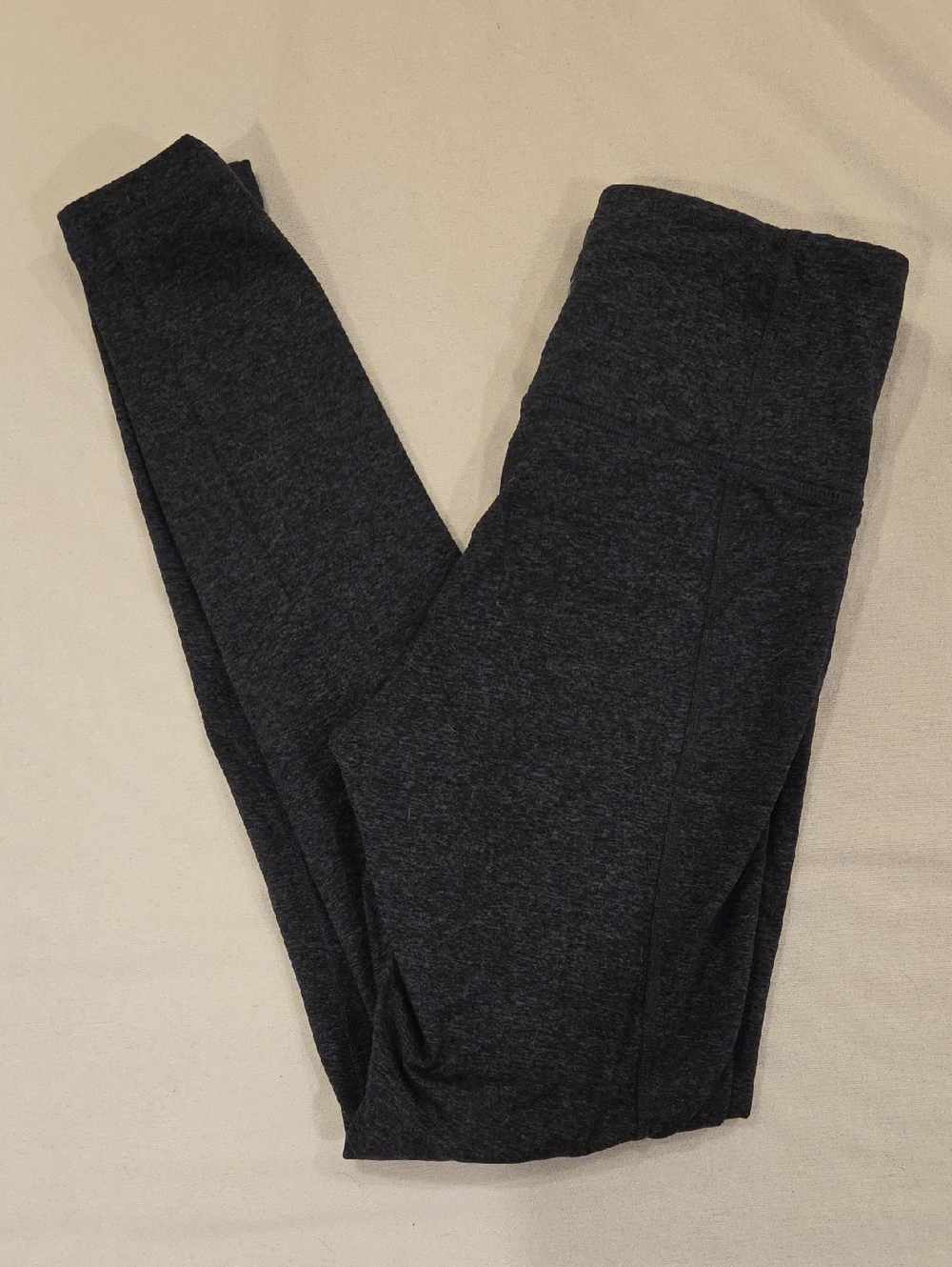 Old Navy Active Heathered Dark Blue Leggings Waistband